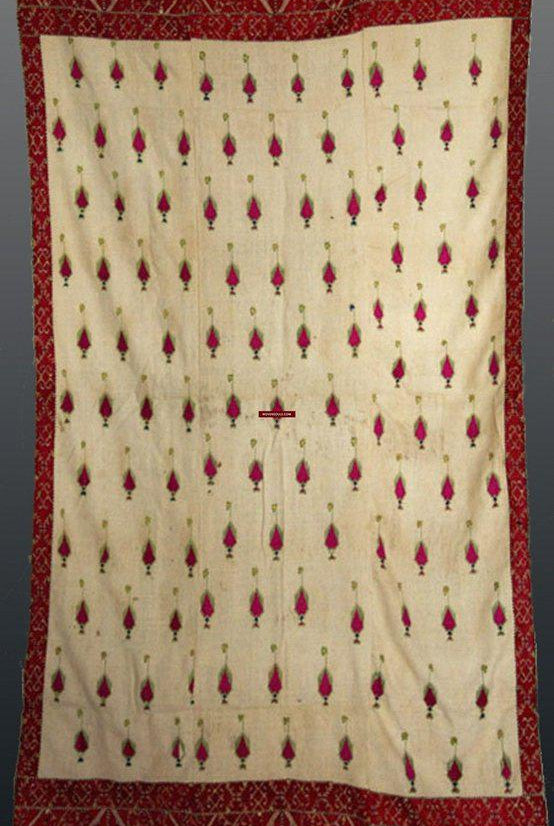 LOT 55 - 580 Antique Nuristan / Swat Valley Wedding Phulkari Shawl SOLD-WOVENSOULS-Antique-Vintage-Textiles-Art-Decor