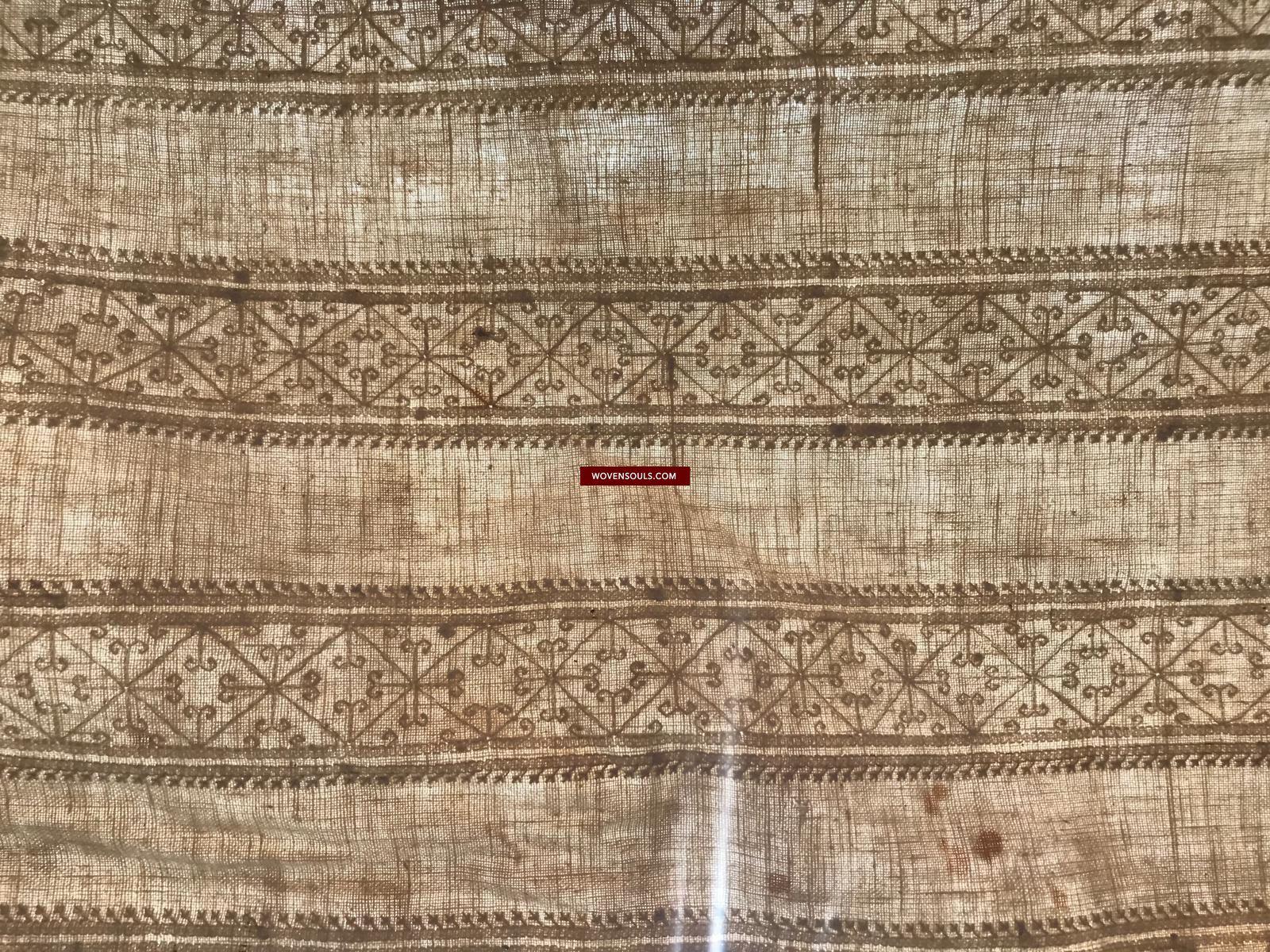 LOT 57 - 1350 RARE Unusual Antique Weddding Shawl Textile with Embroidery from Swat Valley SOLD-WOVENSOULS-Antique-Vintage-Textiles-Art-Decor