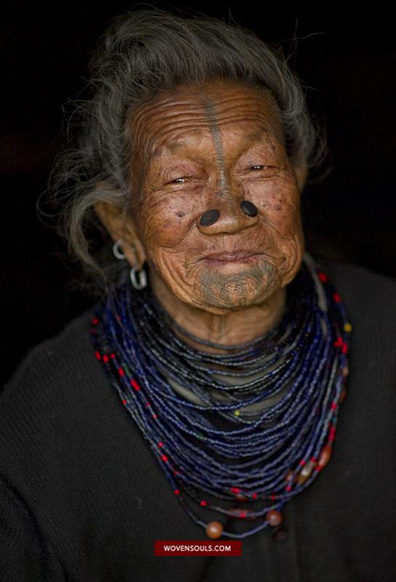 Portraits - Apatani Tribe Arunachal Pradesh-WOVENSOULS-Antique-Vintage-Textiles-Art-Decor