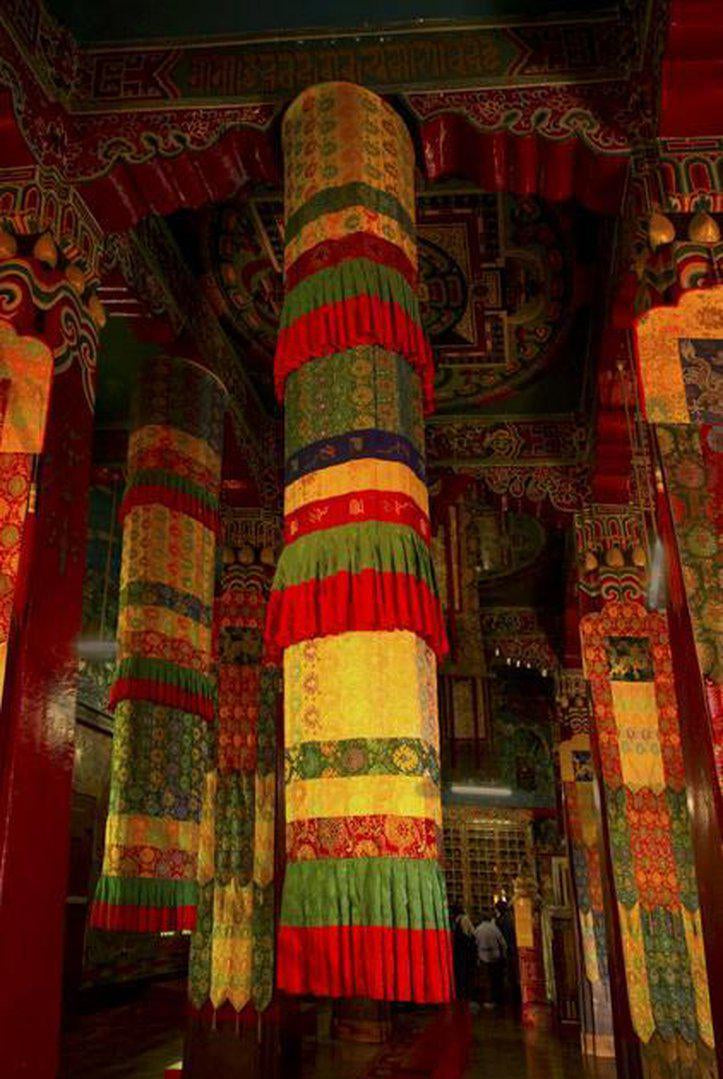 Portraits Buddhist Monks-WOVENSOULS-Antique-Vintage-Textiles-Art-Decor