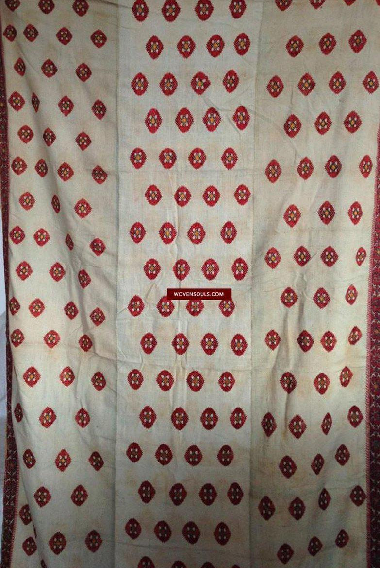 Venduto - Tessuto antico - Scialle della Swat Valley con ricamo-WOVENSOULS-Arredamento artistico-tessile-vintage-antico