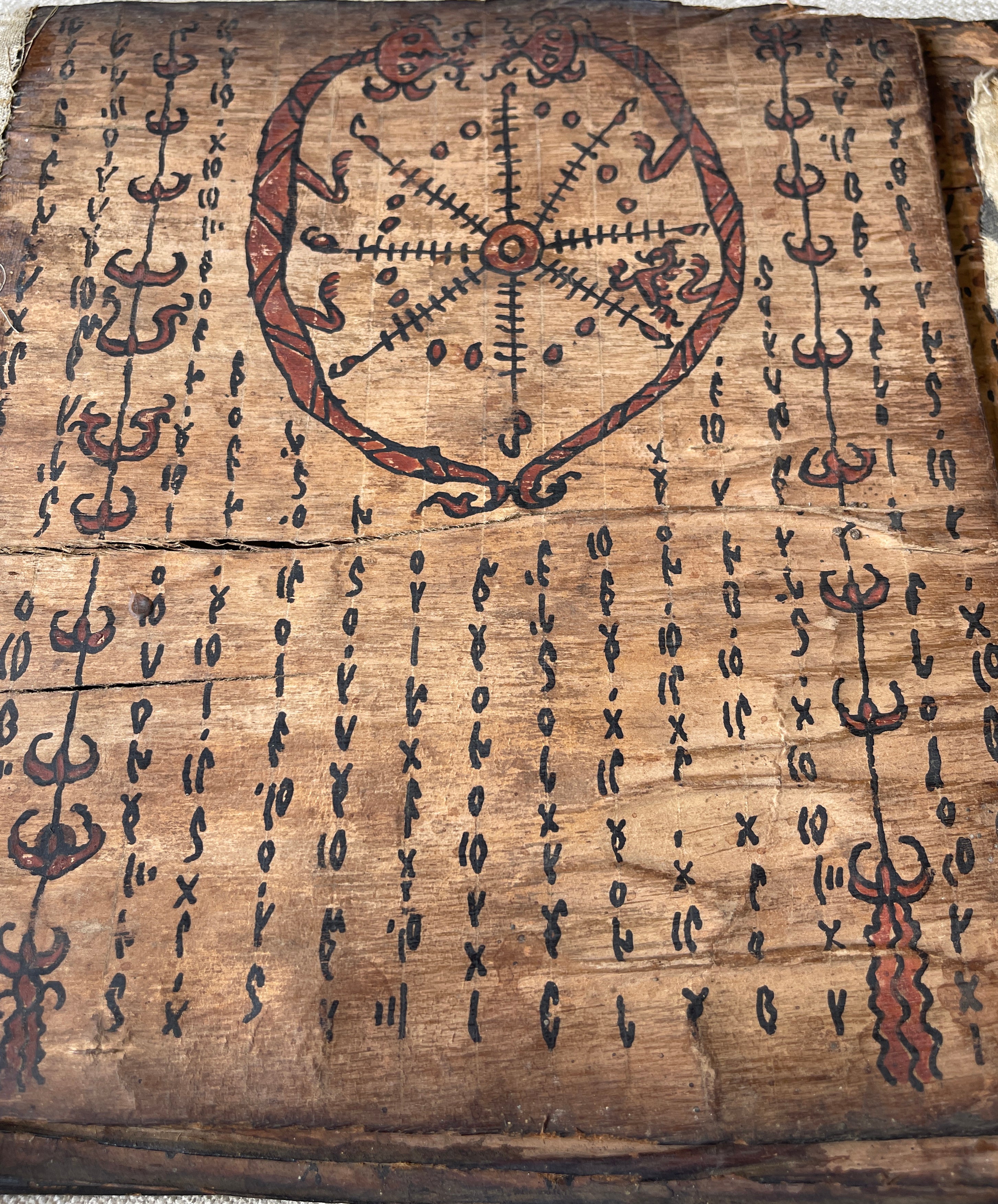 antique art with red color