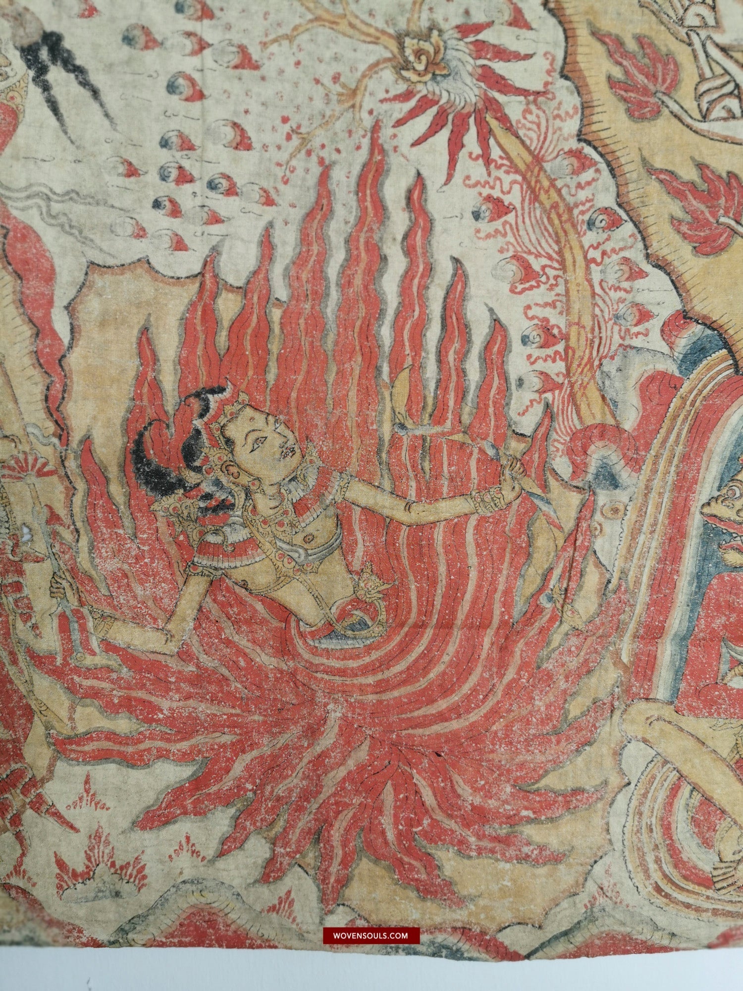 Antique Balinese Kamasan Paintings-WOVENSOULS Antique Textiles Decorative Art