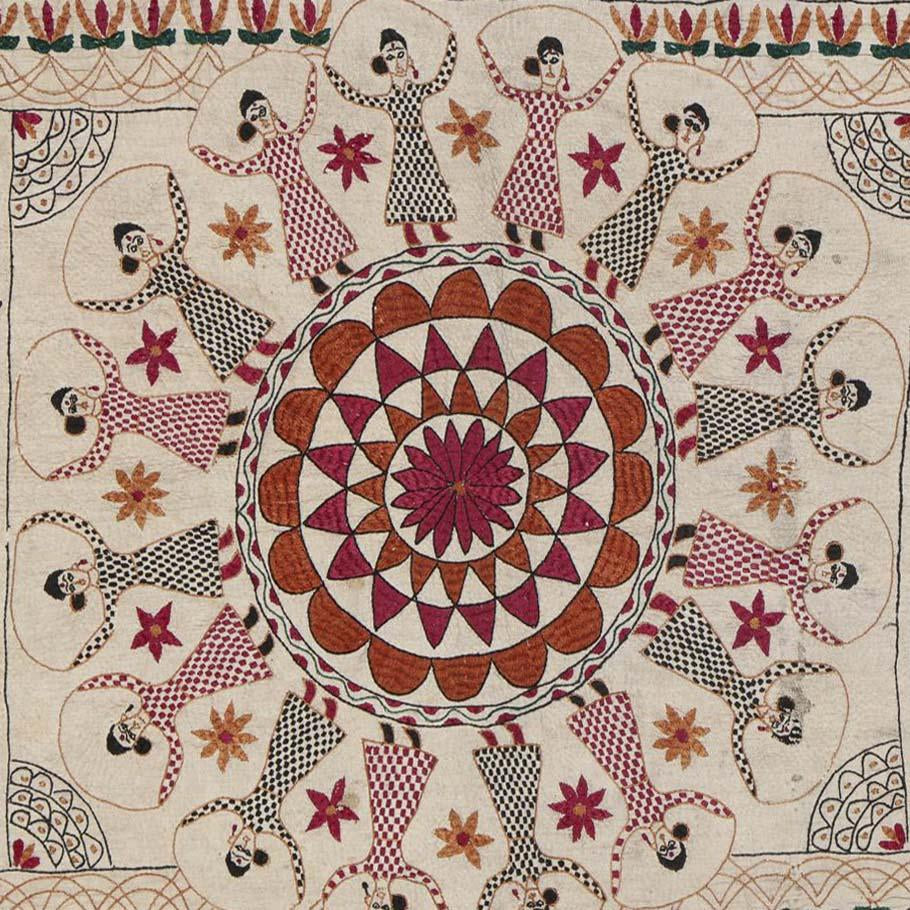 Antique Embroidery Textiles-WOVENSOULS Antique Textiles Decorative Art