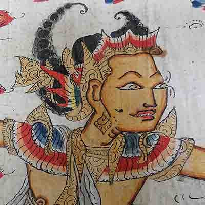 Antique Folk Paintings-WOVENSOULS Antique Textiles Decorative Art