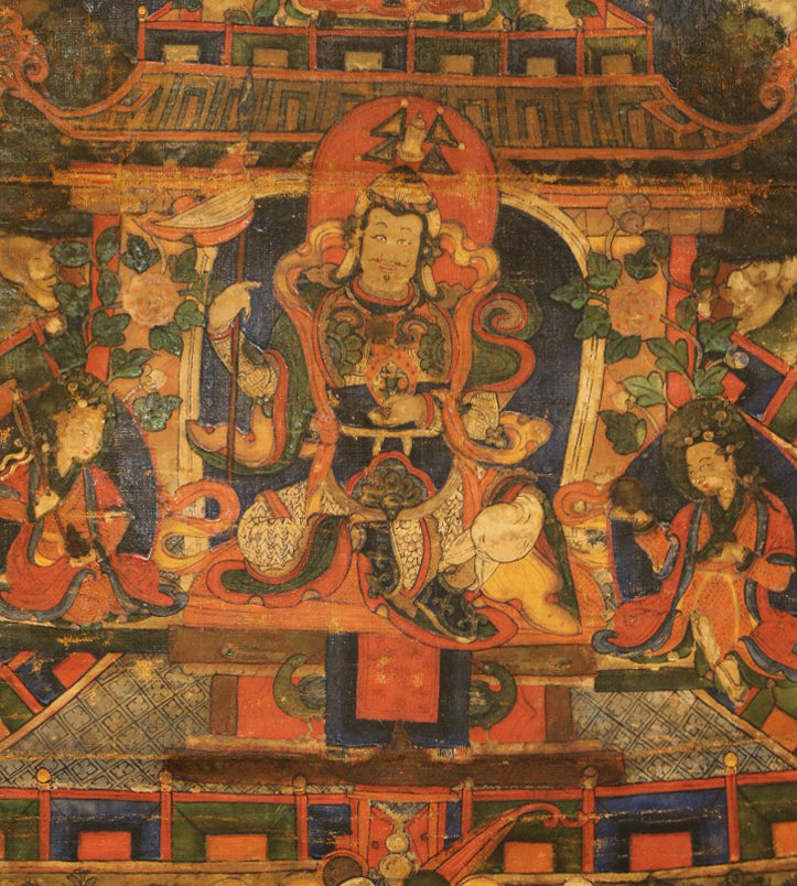 Antique Buddhist Thangkas & Paintings-WOVENSOULS Antique Textiles Decorative Art