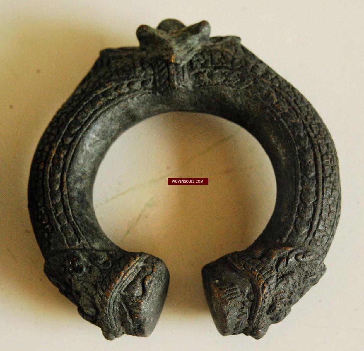 antique tribal art with bronze