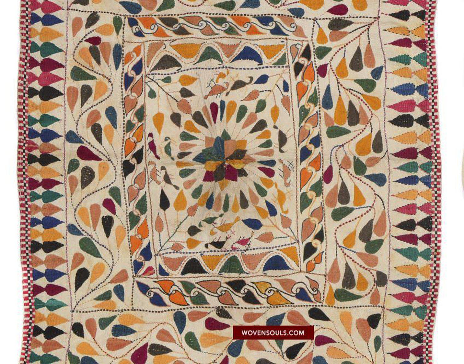 Antique Kantha Textiles of Bengal-WOVENSOULS Antique Textiles Decorative Art