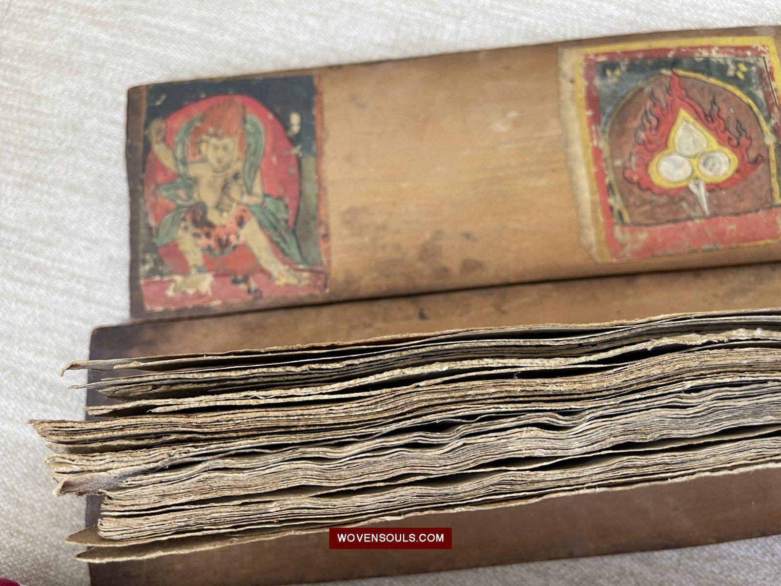 Antique Buddhist Manuscripts-WOVENSOULS Antique Textiles Decorative Art
