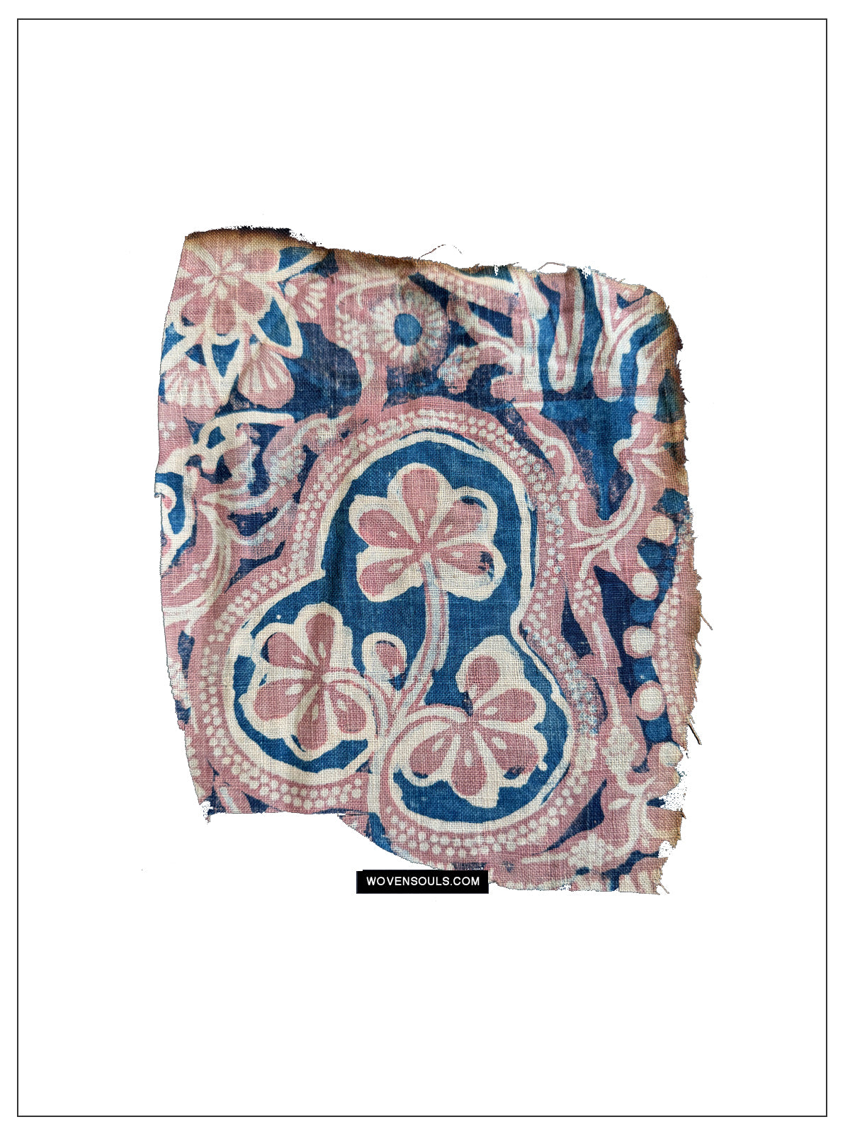 1897 Vendido Fragmento de Toraja Toraja de comercio indio antiguo - Flores Indigo