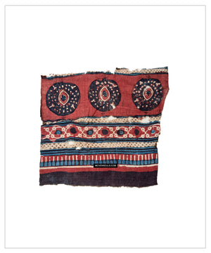 1902 Fragment de Toraja du textile du commerce indien antique