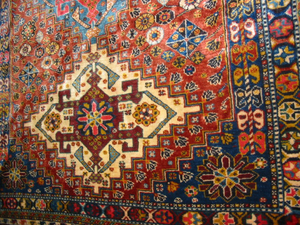 1001 Antique Qashqai Dowry Rug with Silky Wool
