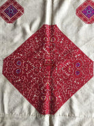 1065 Stunning Antique Weddding Shawl Textile with Embroidery from Swat Valley-WOVENSOULS-Antique-Vintage-Textiles-Art-Decor