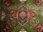 108 SOLD Green Qum Silk Rug Carpet superfine weaving - with Birds Gallery-2-WOVENSOULS-Antique-Vintage-Textiles-Art-Decor