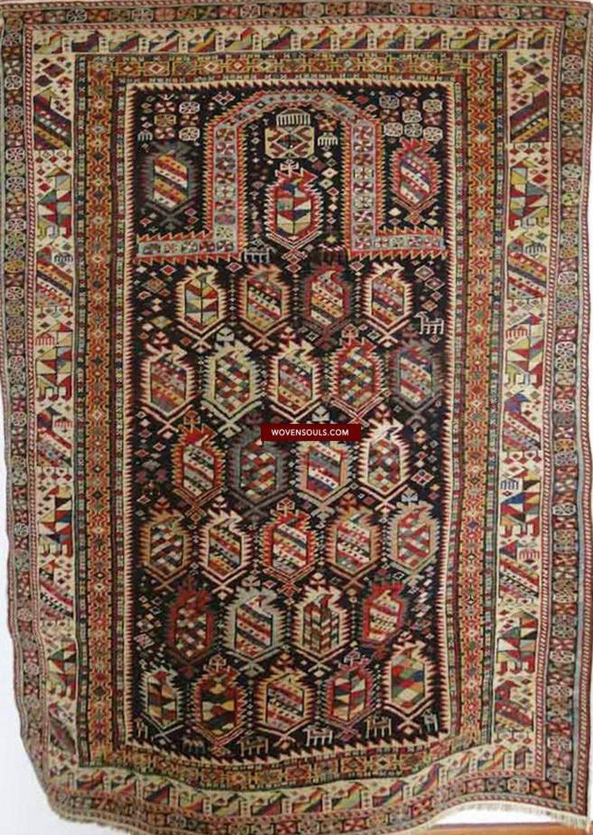 110 Antique Shirvan Prayer Rug Wall Art - Gallery-2-WOVENSOULS-Antique-Vintage-Textiles-Art-Decor