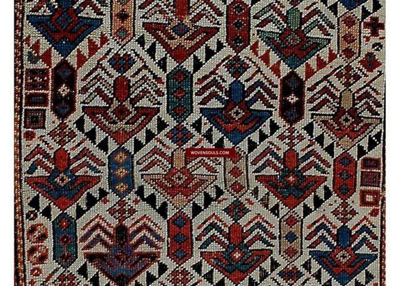 111 White Field Shirvan Prayer Rug - Gallery-2-WOVENSOULS-Antique-Vintage-Textiles-Art-Decor