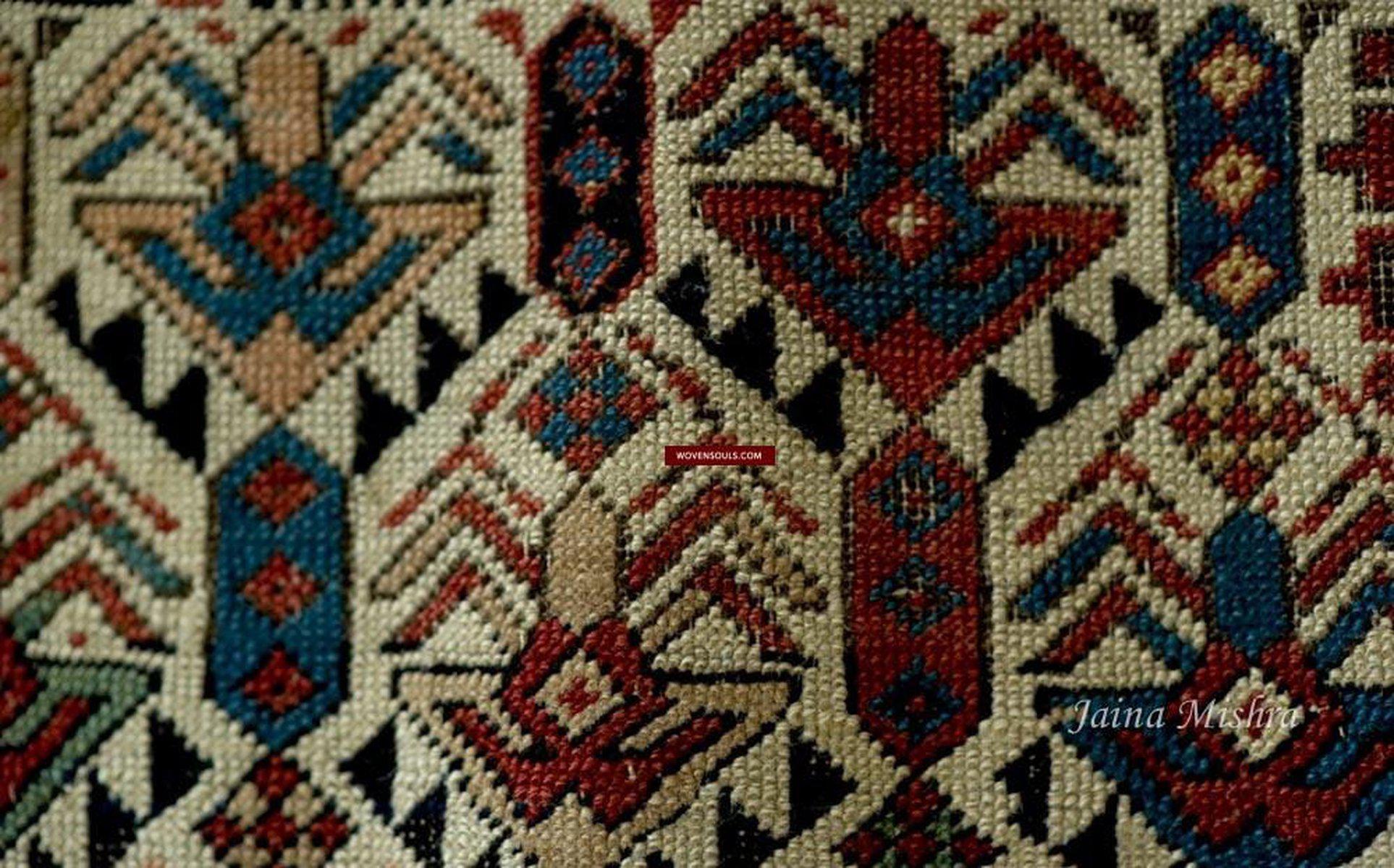 111 White Field Shirvan Prayer Rug - Gallery-2-WOVENSOULS-Antique-Vintage-Textiles-Art-Decor