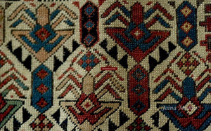 111 White Field Shirvan Prayer Rug - Gallery-2-WOVENSOULS-Antique-Vintage-Textiles-Art-Decor