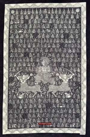 1117 Superfine Kalamkari Artwork - Museum Quality Mata ni Pachedi