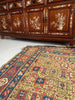 115 Antique Star Lattice Gendge Rug - Gallery-2-WOVENSOULS-Antique-Vintage-Textiles-Art-Decor