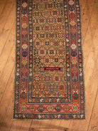 115 Antique Star Lattice Gendge Rug - Gallery-2-WOVENSOULS-Antique-Vintage-Textiles-Art-Decor