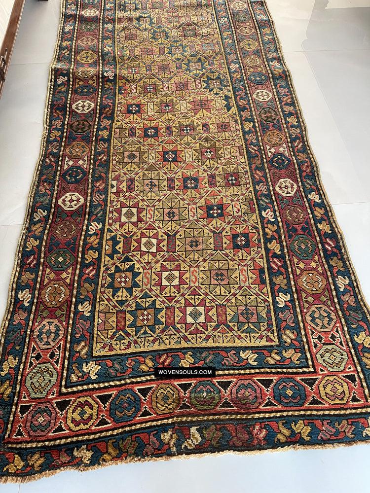 115 Antique Star Lattice Gendge Rug - Gallery-2-WOVENSOULS Antique Textiles &amp; Art Gallery