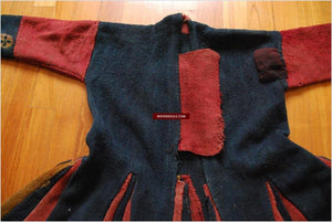 116 SOLD Vintage Himalayan Coat with Tigma Tie Dye-WOVENSOULS-Antique-Vintage-Textiles-Art-Decor