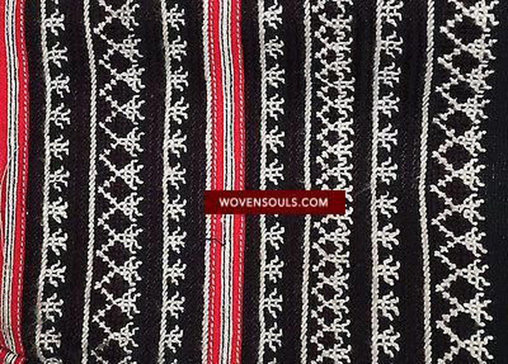 121 Yao Tunic 2 - Hilltribe Tunic Robe Jacket Costume-WOVENSOULS-Antique-Vintage-Textiles-Art-Decor