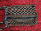 126 Antique Tibetan Nomadic Trifurcated Pouch with Unique Weave-WOVENSOULS-Antique-Vintage-Textiles-Art-Decor