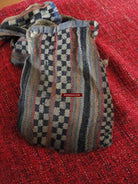 126 Antique Tibetan Nomadic Trifurcated Pouch with Unique Weave-WOVENSOULS-Antique-Vintage-Textiles-Art-Decor