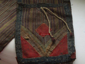 127 SOLD Tibetan Nomad's Double Salt Bag - Chanthang-WOVENSOULS-Antique-Vintage-Textiles-Art-Decor