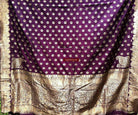 130 SOLD Old Banarasi Sari with Precious metal content in Zari-WOVENSOULS-Antique-Vintage-Textiles-Art-Decor