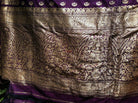 130 SOLD Old Banarasi Sari with Precious metal content in Zari-WOVENSOULS-Antique-Vintage-Textiles-Art-Decor