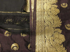 130 SOLD Old Banarasi Sari with Precious metal content in Zari-WOVENSOULS-Antique-Vintage-Textiles-Art-Decor