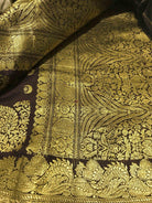 130 SOLD Old Banarasi Sari with Precious metal content in Zari-WOVENSOULS-Antique-Vintage-Textiles-Art-Decor