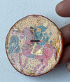 1382 Old Painted Ganjifa Playing Cards - A group of 20 Royal Court Face Cards