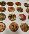 1382 Old Painted Ganjifa Playing Cards - A group of 20 Royal Court Face Cards