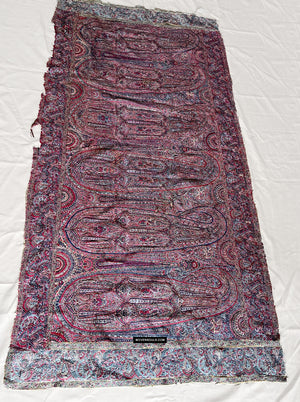 1393 Antique Cachemira Sikh Período Pashmina chal fragmento