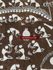 143 SOLD Rare Warli Painting on Cow Dung base-WOVENSOULS-Antique-Vintage-Textiles-Art-Decor