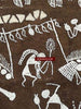 143 SOLD Rare Warli Painting on Cow Dung base-WOVENSOULS-Antique-Vintage-Textiles-Art-Decor