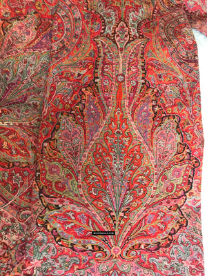 1475 Antique Cachemira Pashmina Dorukha Square Shawl