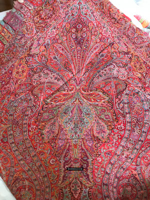 1475 Antique Cachemira Pashmina Dorukha Square Shawl