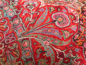 1475 Antique Kashmir Pashmina Dorukha Square Shawl