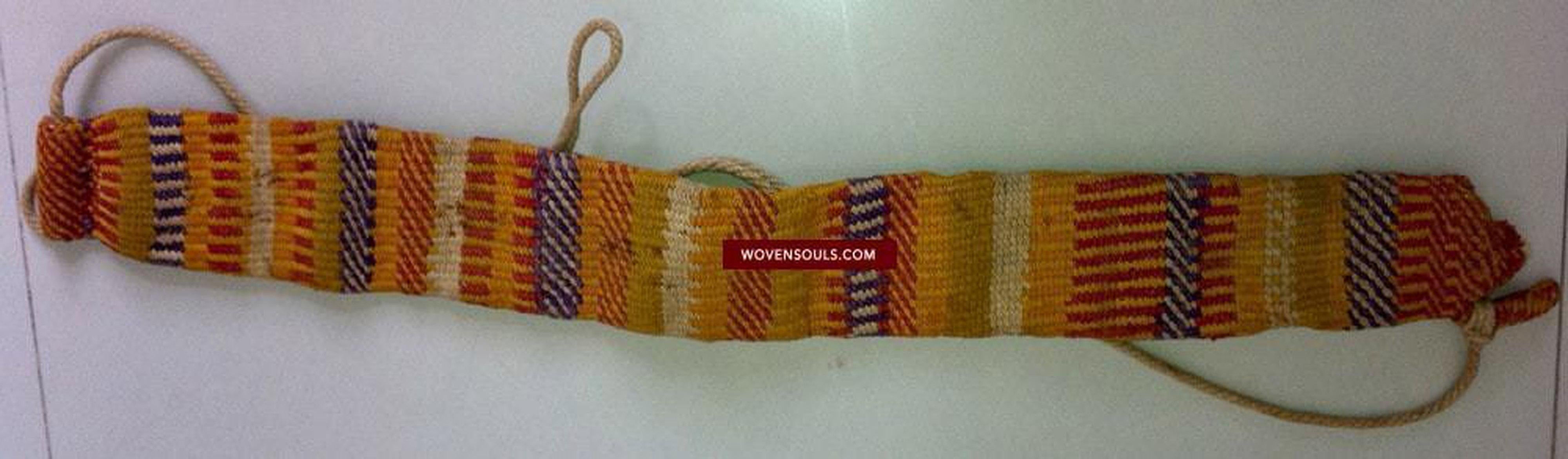 154 Vintage Handwoven Textile - Nomadic Coin Belt-WOVENSOULS-Antique-Vintage-Textiles-Art-Decor