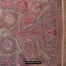 1608 Old Kashmir Silk Embroidered Amli Shawl Rumal-WOVENSOULS Antique Textiles &amp; Art Gallery