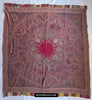 1608 Old Kashmir Silk Embroidered Amli Shawl Rumal-WOVENSOULS Antique Textiles &amp; Art Gallery