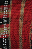 163 Antique Hilltribe Ceremonial Body Cloth with Woven Beads-WOVENSOULS-Antique-Vintage-Textiles-Art-Decor