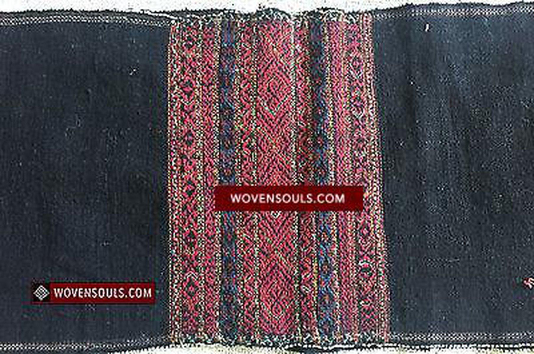 164-A Vintage Hilltribe Beaded Mru Tribal Women's Loin Cloth - Myanmar Textile-WOVENSOULS-Antique-Vintage-Textiles-Art-Decor