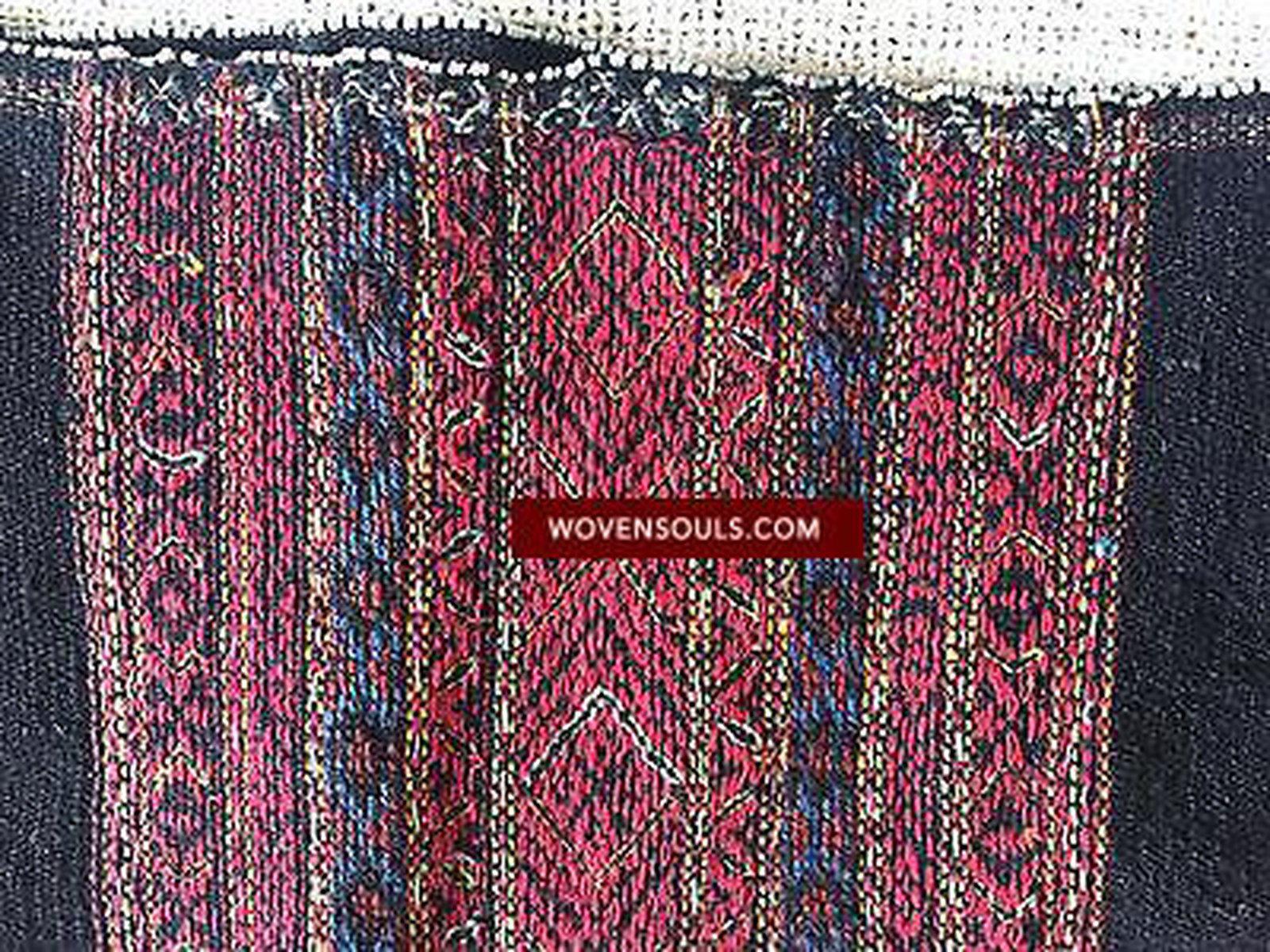 164-A Vintage Hilltribe Beaded Mru Tribal Women's Loin Cloth - Myanmar Textile-WOVENSOULS-Antique-Vintage-Textiles-Art-Decor