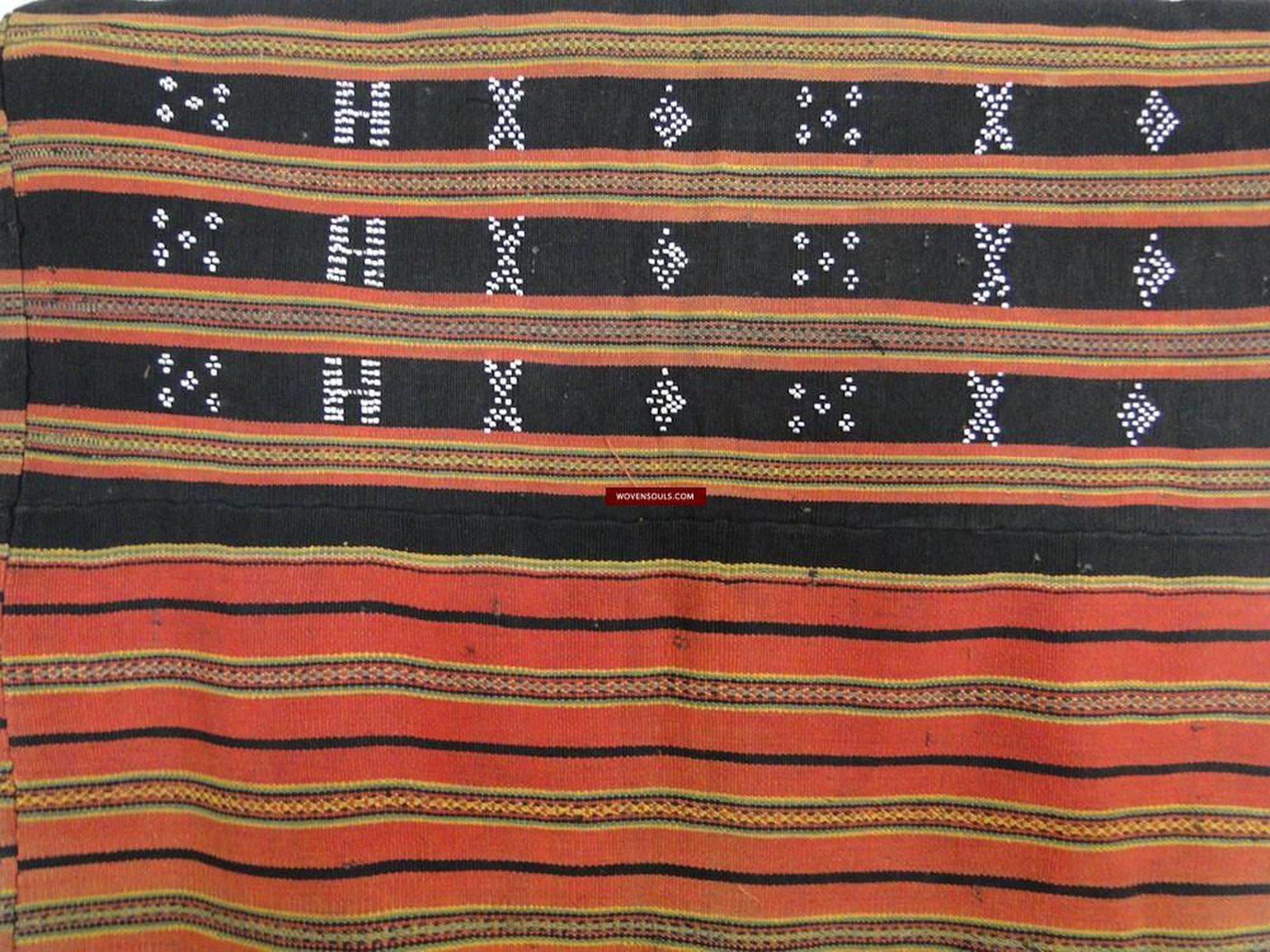 166 Sapa Hilltribe Skirt Vietnam Beaded Weaving-WOVENSOULS-Antique-Vintage-Textiles-Art-Decor